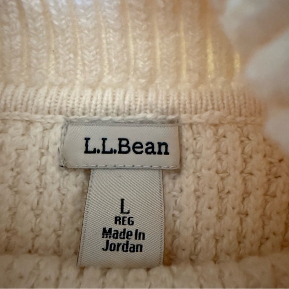 L.L. Bean Cream Knit Sweater - Picture 10 of 12